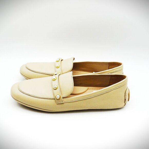 Stuart Weitzman Allpearls Leather Driving Loafer Women STUART WEITZMAN Allpearls Imitation Pearl Leather Driving Loafer Size 8 B
